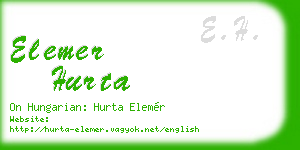 elemer hurta business card